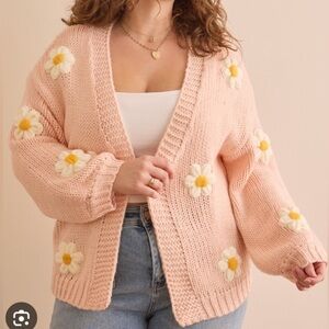 NWT - XS Altar'd State Pink Floral Cardigan